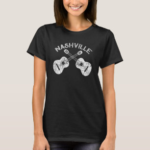 Nashville Tennessee Country Music Retro Guitar Pl T-Shirt