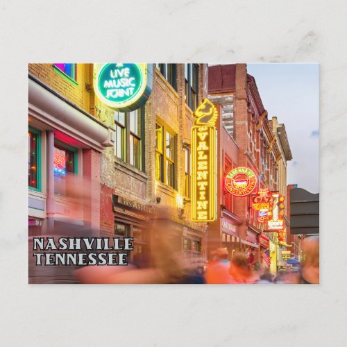 Nashville Tennessee Downtown City Postcard