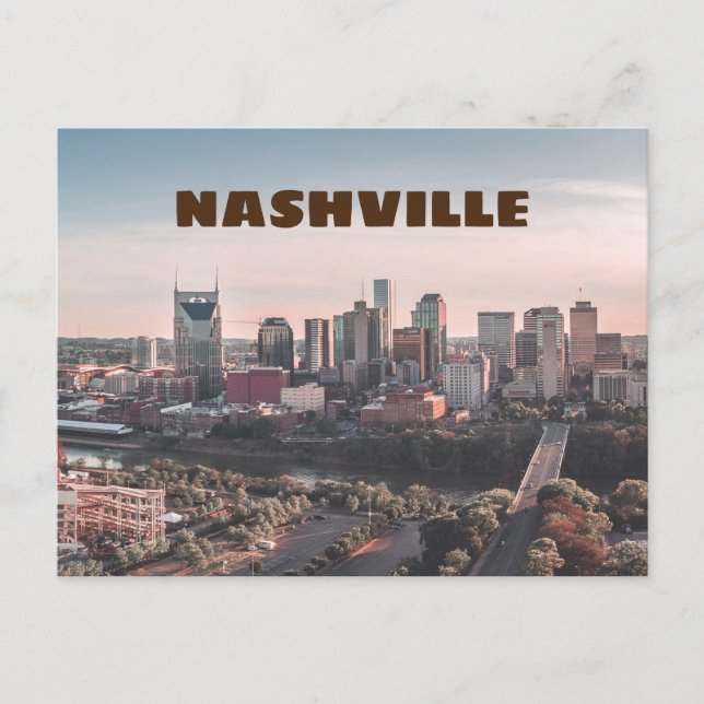 Nashville, Tennessee downtown skyline Postcard (Front)