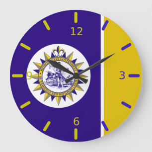 Nashville (Tennessee) flag Large Clock