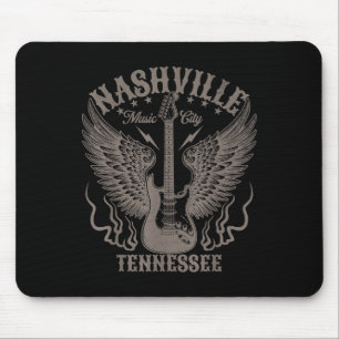 Nashville Tennessee Guitar Country Music City Wome Mouse Pad