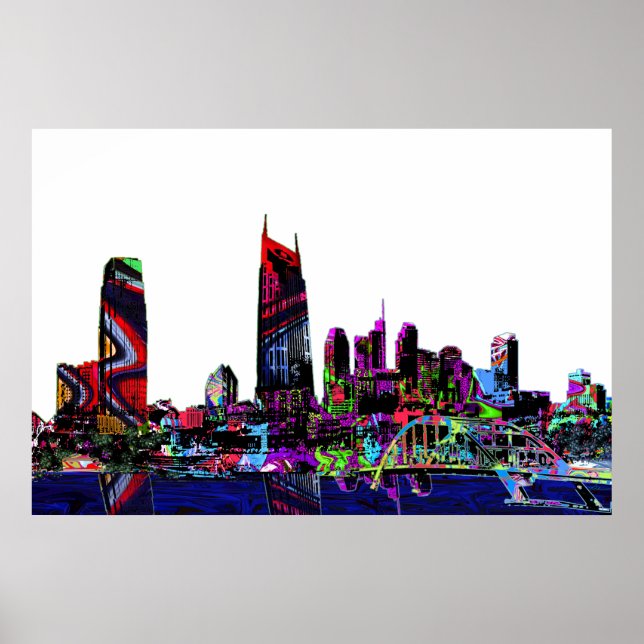 Nashville, Tennessee in graffiti Poster (Front)