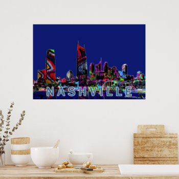 Nashville  Tennessee In Graffiti Poster by stickywicket at Zazzle