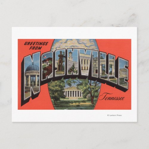 Nashville Tennessee _ Large Letter Scenes 2 Postcard