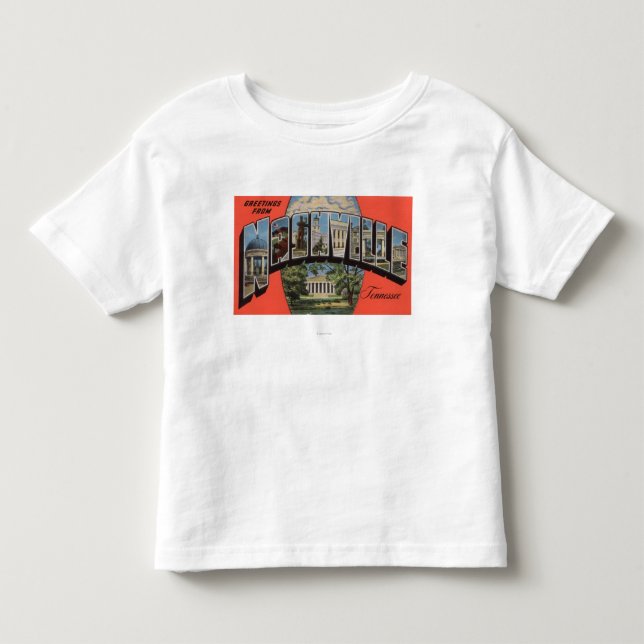 Nashville, Tennessee - Large Letter Scenes 2 Toddler T-shirt (Front)