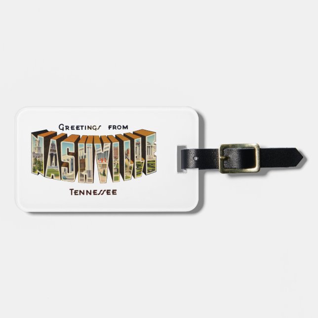 Nashville Tennessee Luggage Tag (Front Horizontal)