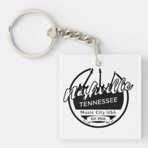 Nashville Tennessee Music City Backpack Keychain