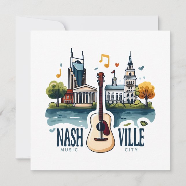 Nashville Tennessee Music City Card (Front)