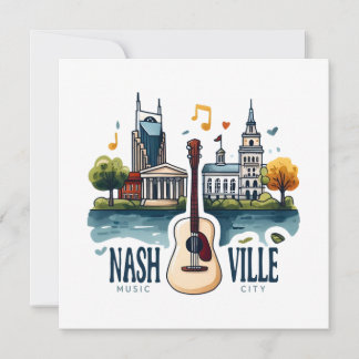 Nashville Tennessee Music City Card