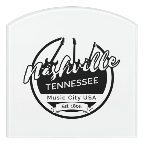 Nashville Tennessee Music City   Door Sign