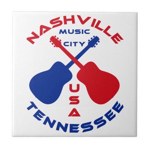 Nashville Tennessee Music City USA Tile