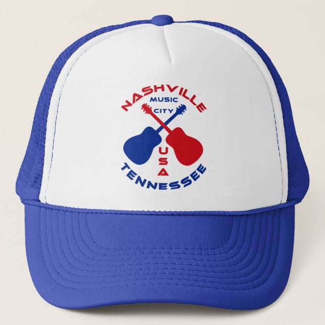 Nashville, Tennessee Music City USA Trucker Hat (Front)