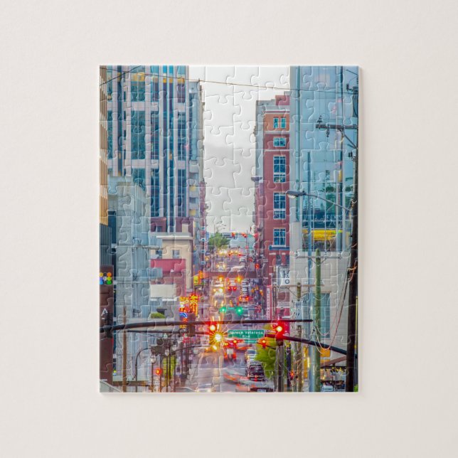 Nashville Tennessee night skyline Jigsaw Puzzle (Vertical)