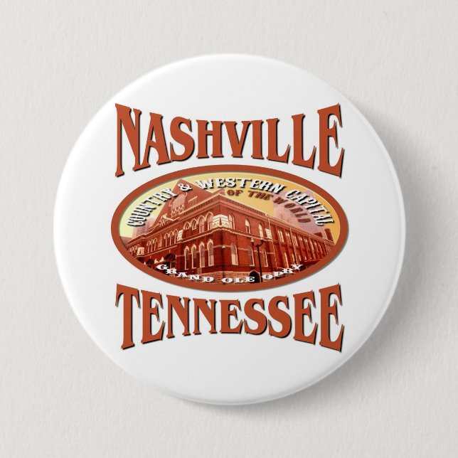 Nashville Tennessee Pinback Button (Front)