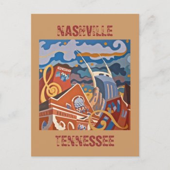 Nashville  Tennessee Postcard by vickisawyer at Zazzle