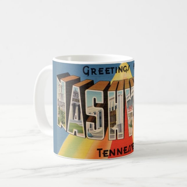 Nashville Tennessee Postcard Greeting Mug (Front Left)