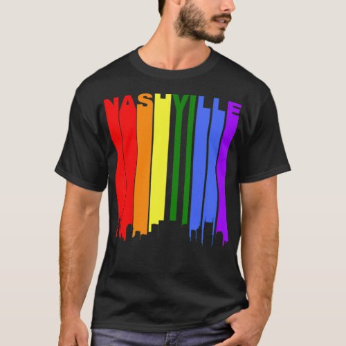 Nashville Tennessee Rainbow LGBT Gay Pride elephan T_Shirt