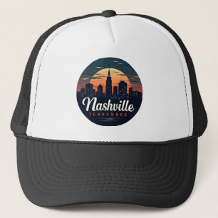 Nashville Tennessee retro Skyline  Trucker Hat