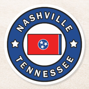 Nashville Tennessee Round Paper Coaster
