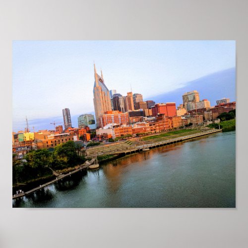 Nashville Tennessee Skyline 1 Poster
