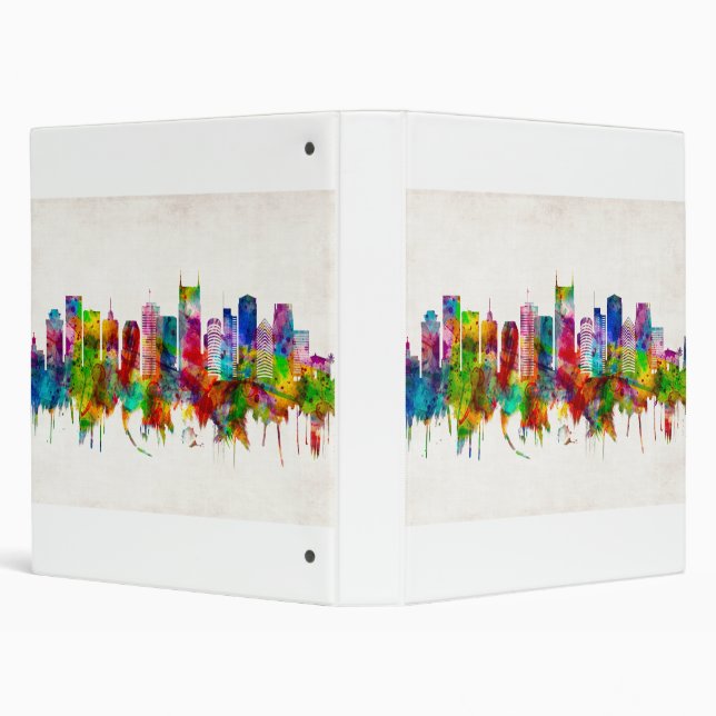 Nashville Tennessee Skyline 3 Ring Binder (Background)