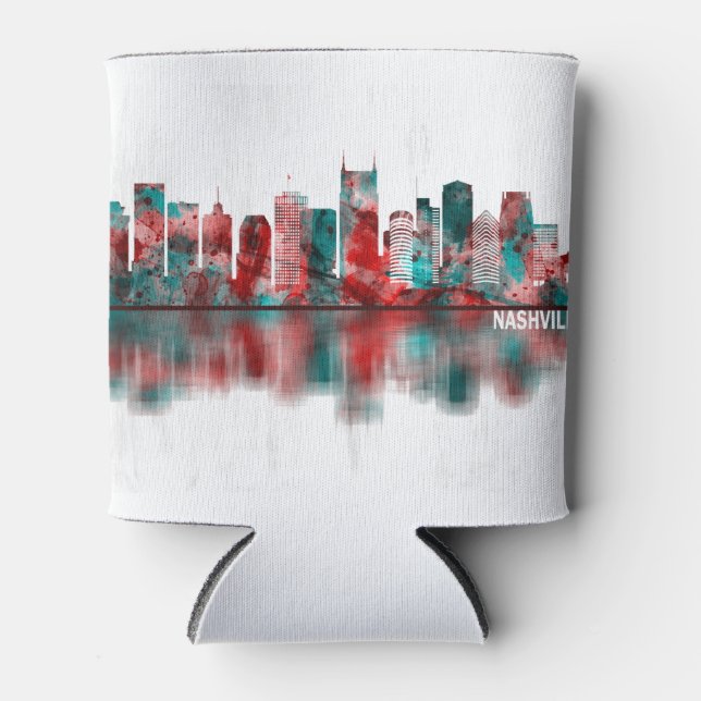 Nashville Tennessee Skyline Can Cooler (Front)