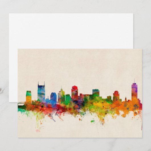 Nashville Tennessee Skyline Cityscape (Front/Back)