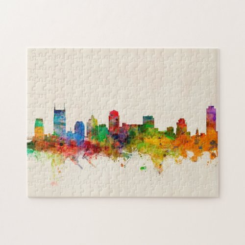 Nashville Tennessee Skyline Cityscape Jigsaw Puzzle