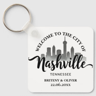 Nashville Tennessee Skyline destination Weeding   Keychain