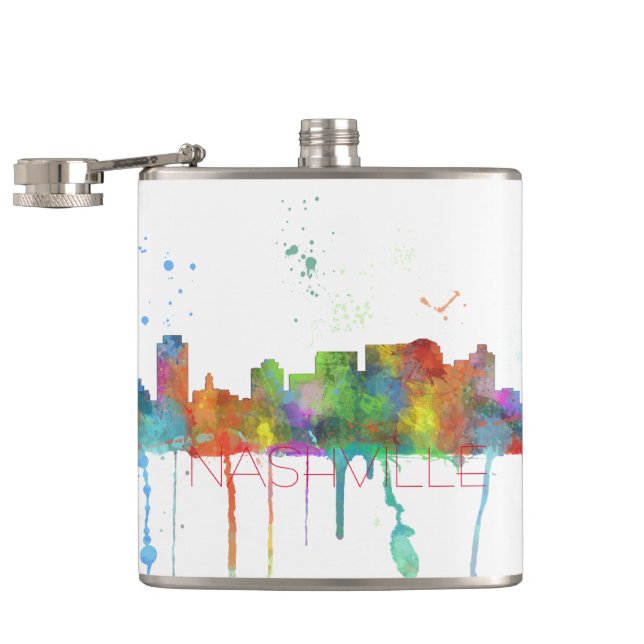 NASHVILLE, TENNESSEE SKYLINE - Drinks Flask (Opened)