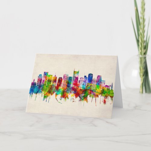 Nashville Tennessee Skyline Holiday Card