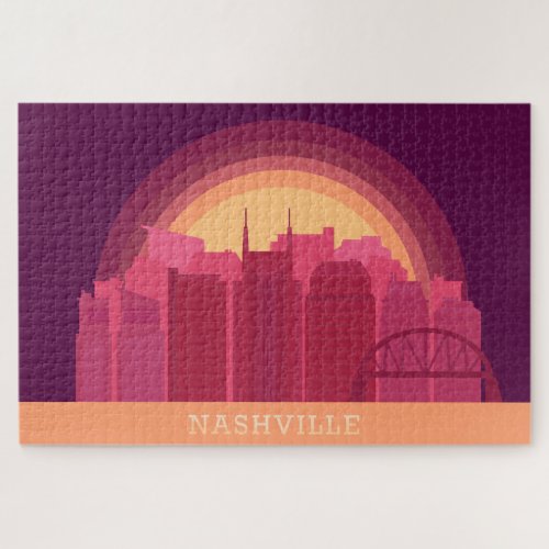 Nashville Tennessee Skyline Jigsaw Puzzle