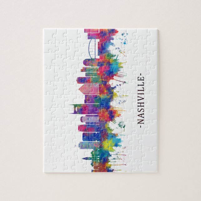 Nashville Tennessee Skyline Jigsaw Puzzle (Vertical)