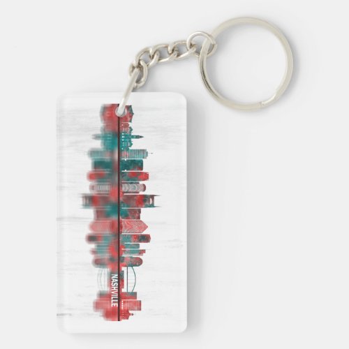 Nashville Tennessee Skyline Keychain