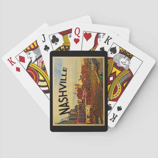 Nashville Tennessee Skyline Poker Cards (Back)