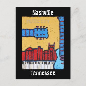 Nashville  Tennessee Skyline Postcard by ronaldyork at Zazzle