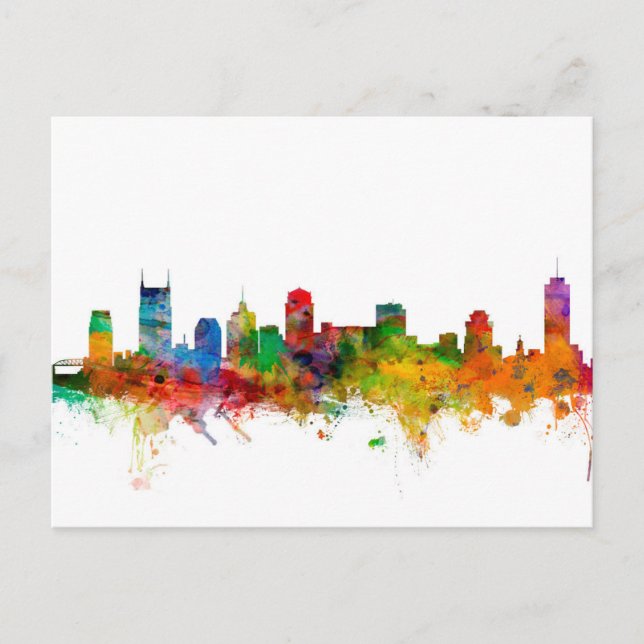 Nashville Tennessee Skyline Postcard (Front)