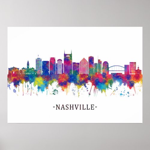 Nashville Tennessee Skyline Poster