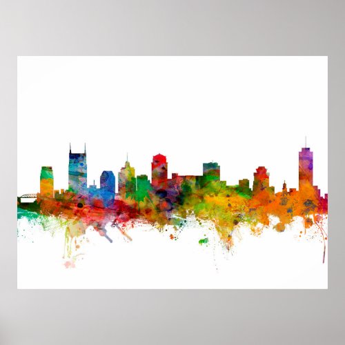Nashville Tennessee Skyline Poster