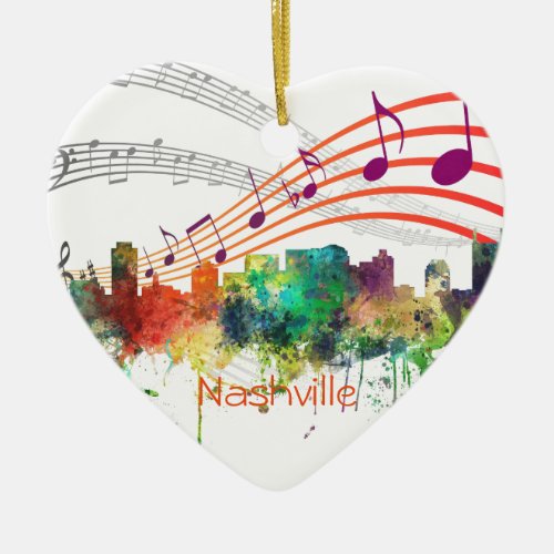 NASHVILLE TENNESSEE SKYLINE SP  _ CERAMIC ORNAMENT