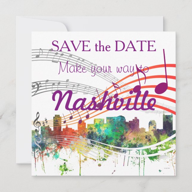 NASHVILLE, TENNESSEE SKYLINE SP  - SAVE THE DATE (Front)