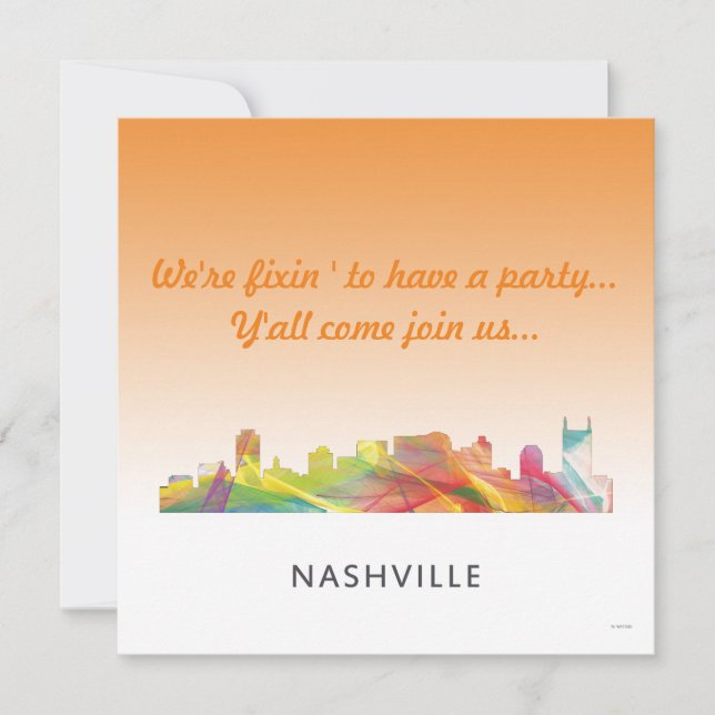 NASHVILLE, TENNESSEE SKYLINE WB1  - SAVE THE DATE (Front)