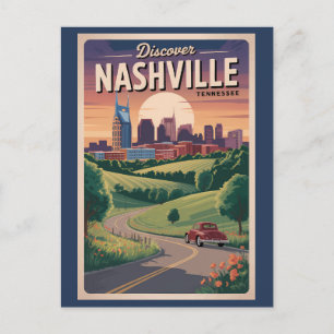 Nashville Tennessee Southern Road Travel Art Postcard