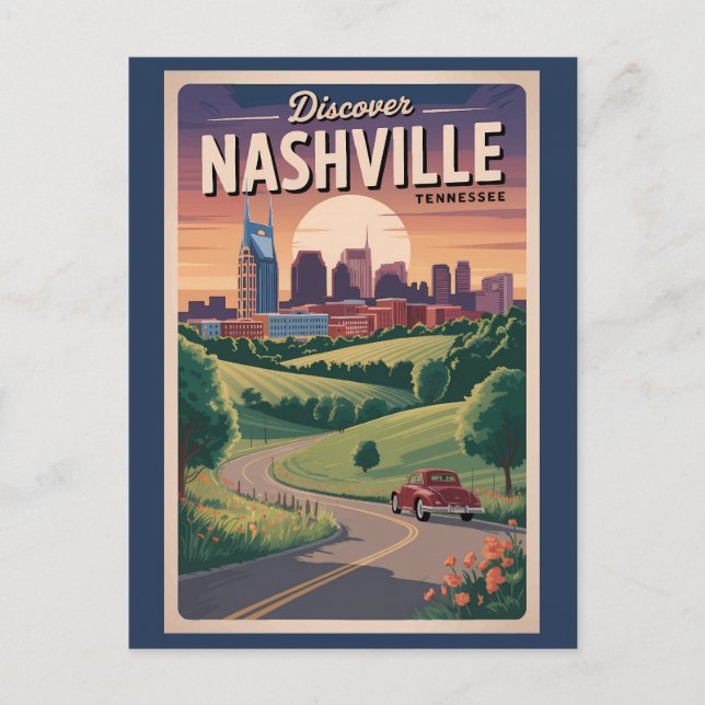 Nashville Tennessee Southern Road Travel Art Postcard (Front)