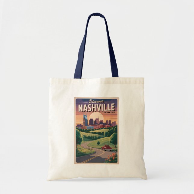 Nashville Tennessee Southern Road Travel Art Tote Bag (Front)