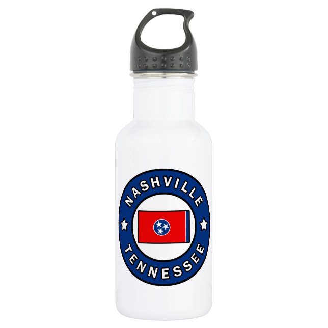 Nashville Tennessee Stainless Steel Water Bottle (Front)