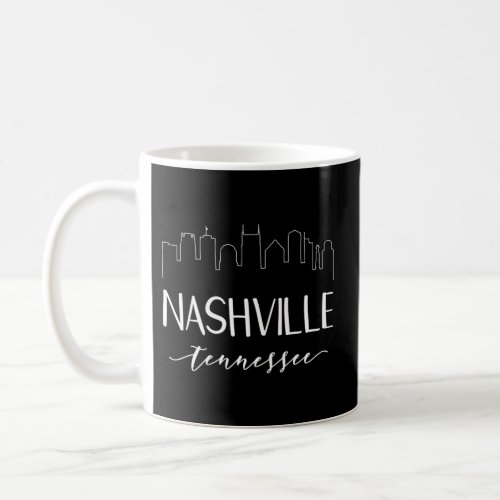 Nashville Tennessee State Calligraphy Coffee Mug