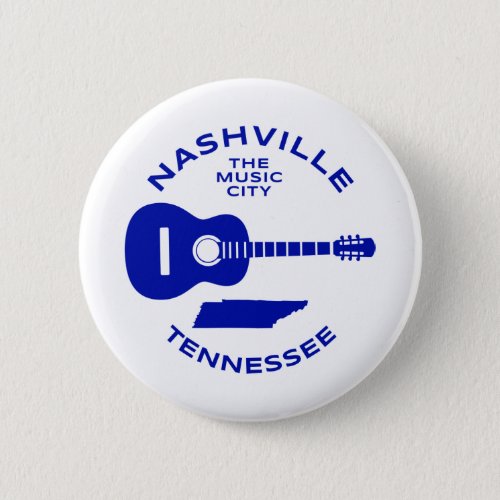 Nashville Tennessee The Music City Button