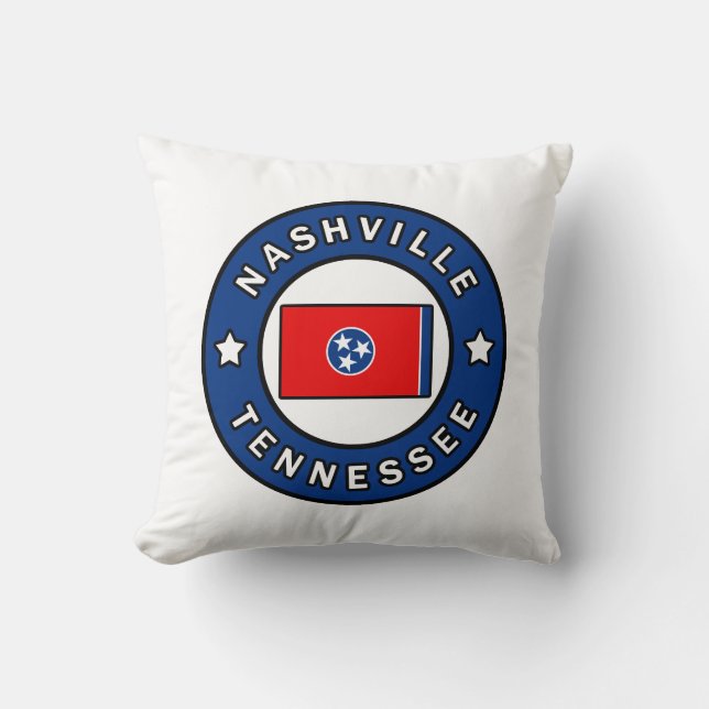 Nashville Tennessee Throw Pillow (Front)