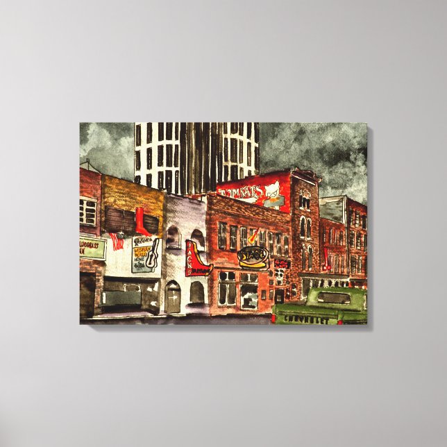 Nashville Tennessee TN downtown city buildings Canvas Print (Front)